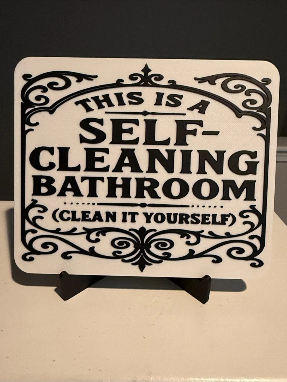 Black & White Bathroom Quote Coasters - Set of 6